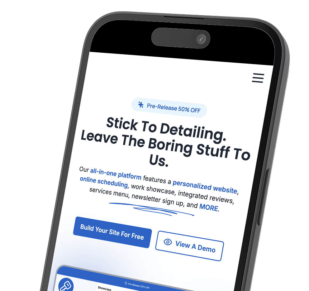 Detailer Den Mobile Mockup